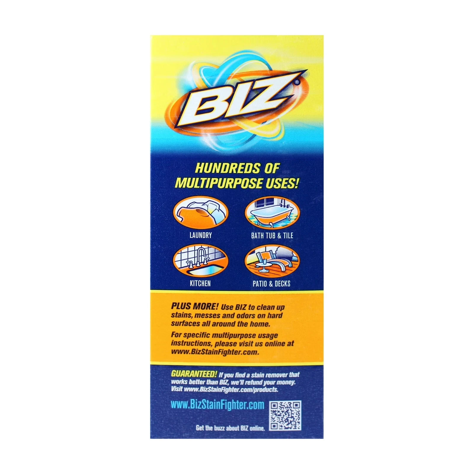 BIZ Stain and Odor Eliminator Powder for Tough Stains, 60 oz -Free Shipping
