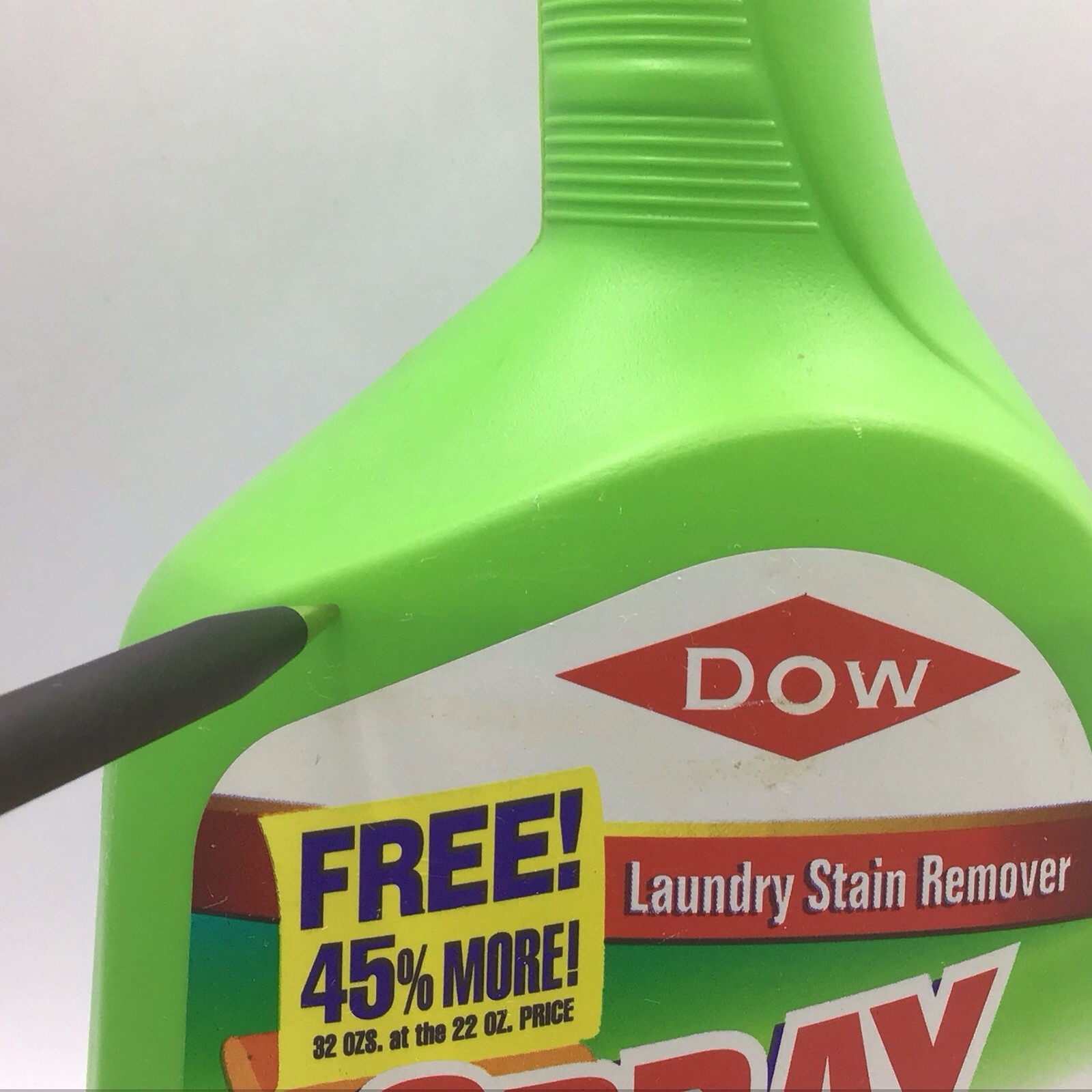 Vintage Dow Spray n Wash Laundry Stain Remover Spray 32 oz made In USA in 1994
