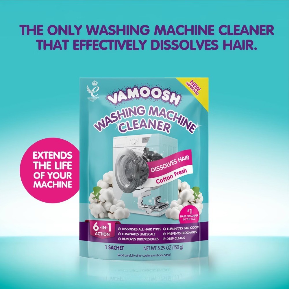 Vamoosh Washing Machine Cleaner with Hair Dissolver Detergent Boosters Cotton