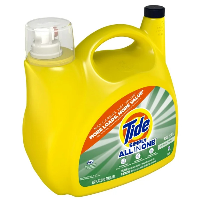 3 PACK Tide Simply All-in-One Liquid Laundry Detergent Daybreak Fresh, 138 Loads