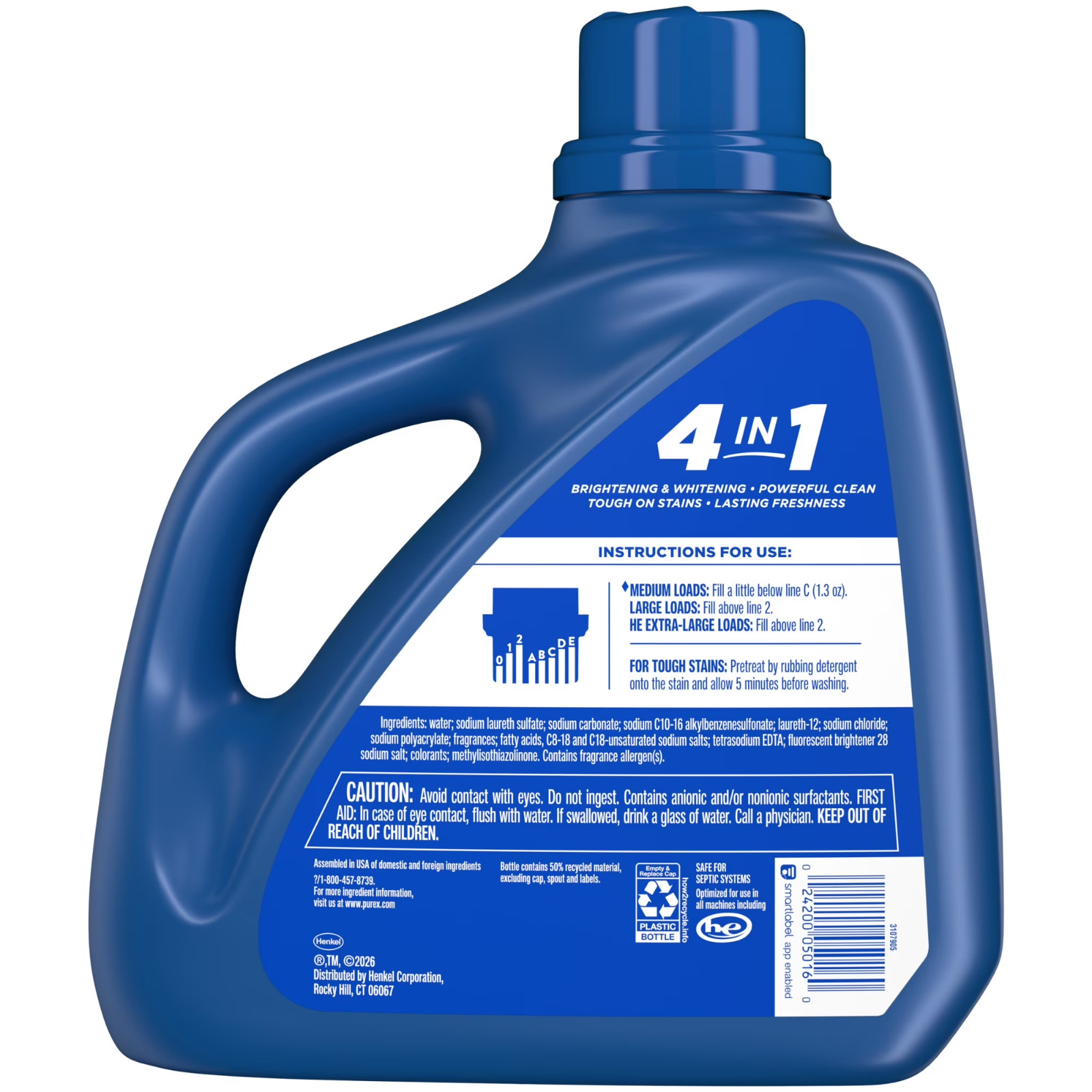 Purex Fresh Mountain Breeze Liquid Detergent, 150 fl oz, 115 loads-Free Shipping