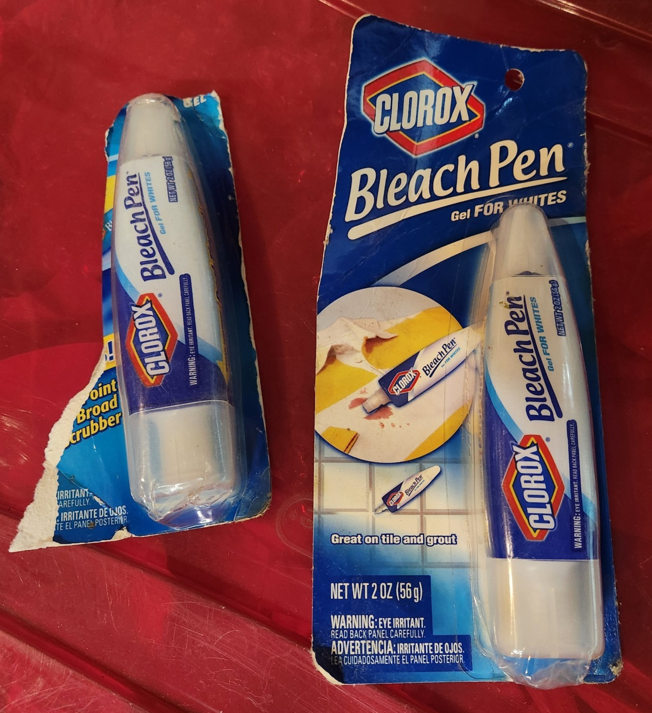 2 Clorox Bleach Pen Gel featuring Dual Tips 2 oz New Sealed NOS DISCONTINUED