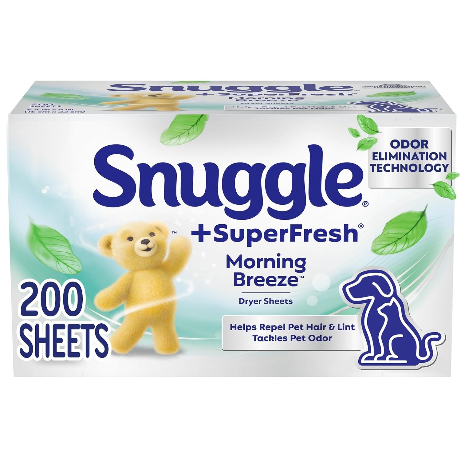 Snuggle SuperFresh Morning Breeze Dryer Sheets 200 Count Freshness for Clothes
