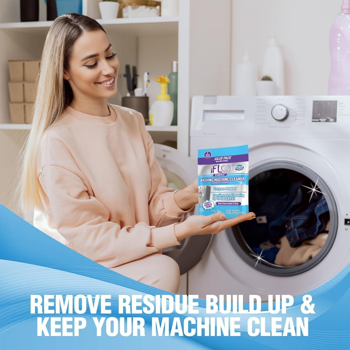 Washing Machine Cleaner Tablets – Deep Clean & Deodorize, 3-Pack, Universal Fit
