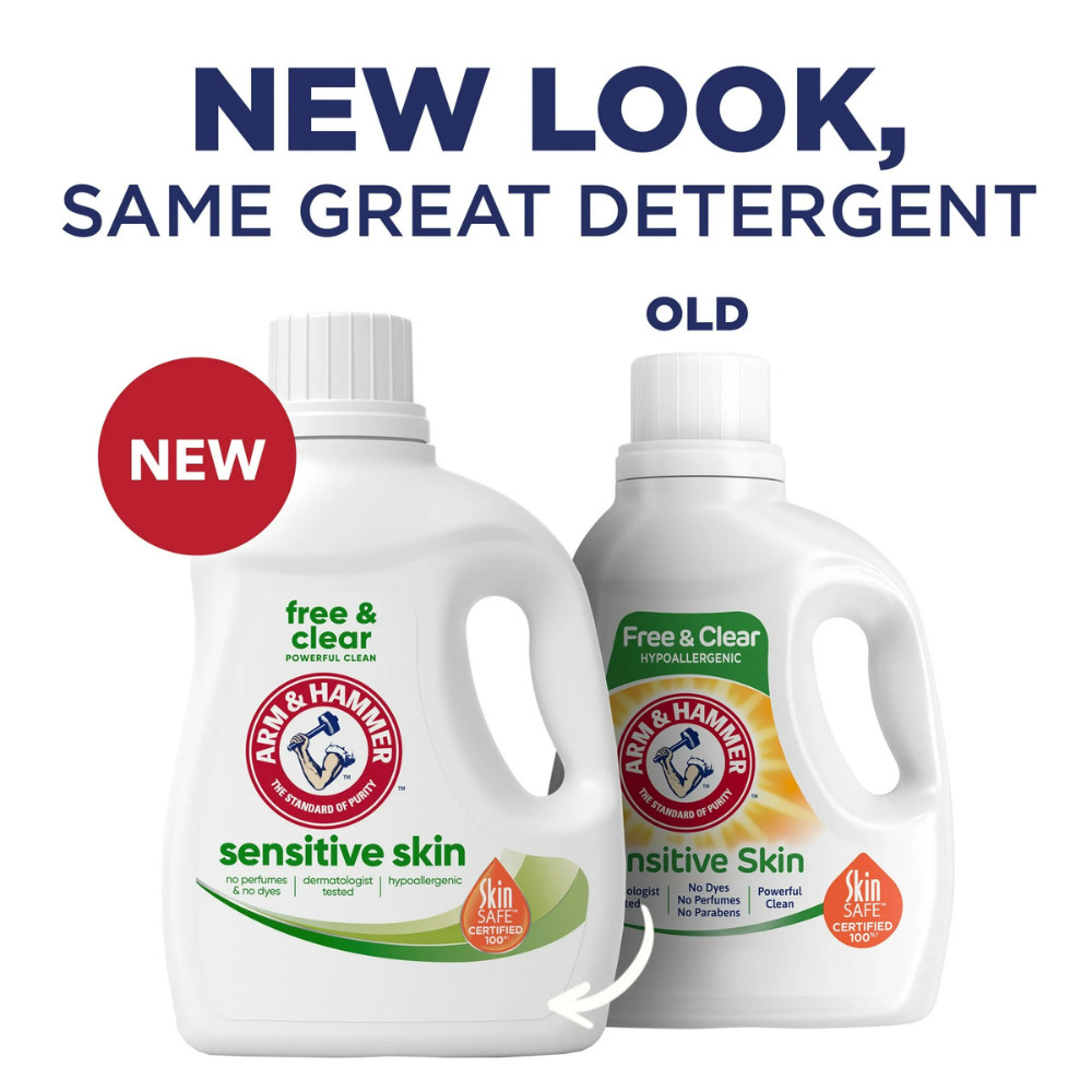 Arm & Hammer Sensitive Skin Free & Clear Laundry Detergent, 105 Loads, 105 fl oz