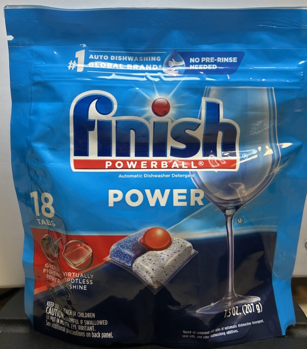 Finish Powerball Automatic Dishwasher Detergent Tabs, Qty 18 Tabs