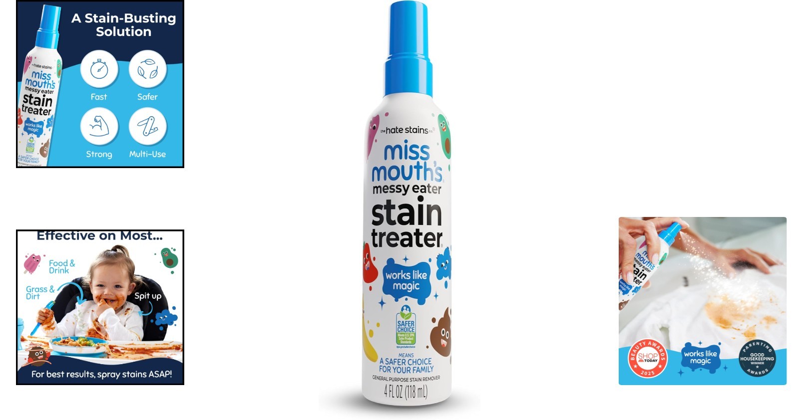 Messy Eater 4oz Stain Treater Spray – Quick & Easy Baby Stain Solutions