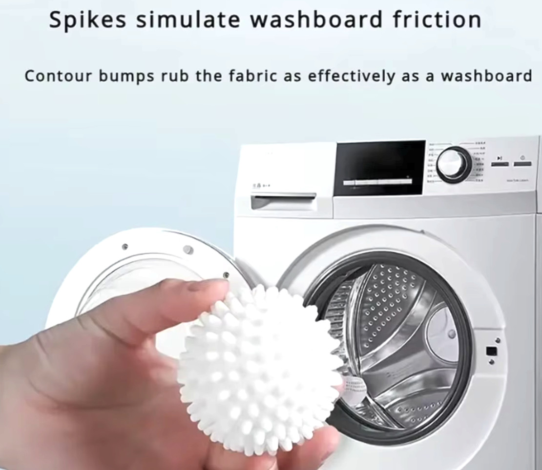 4 Pack Washing Machine Laundry Balls Reusable Anti Tangle Wash White Fabric