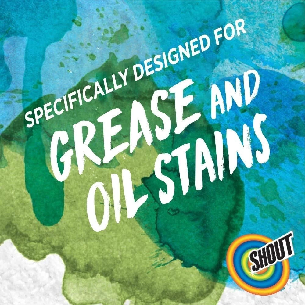 Shout Advanced Grease Busting Foam Stain Remover 18 oz Laundry Pre Treat Spray