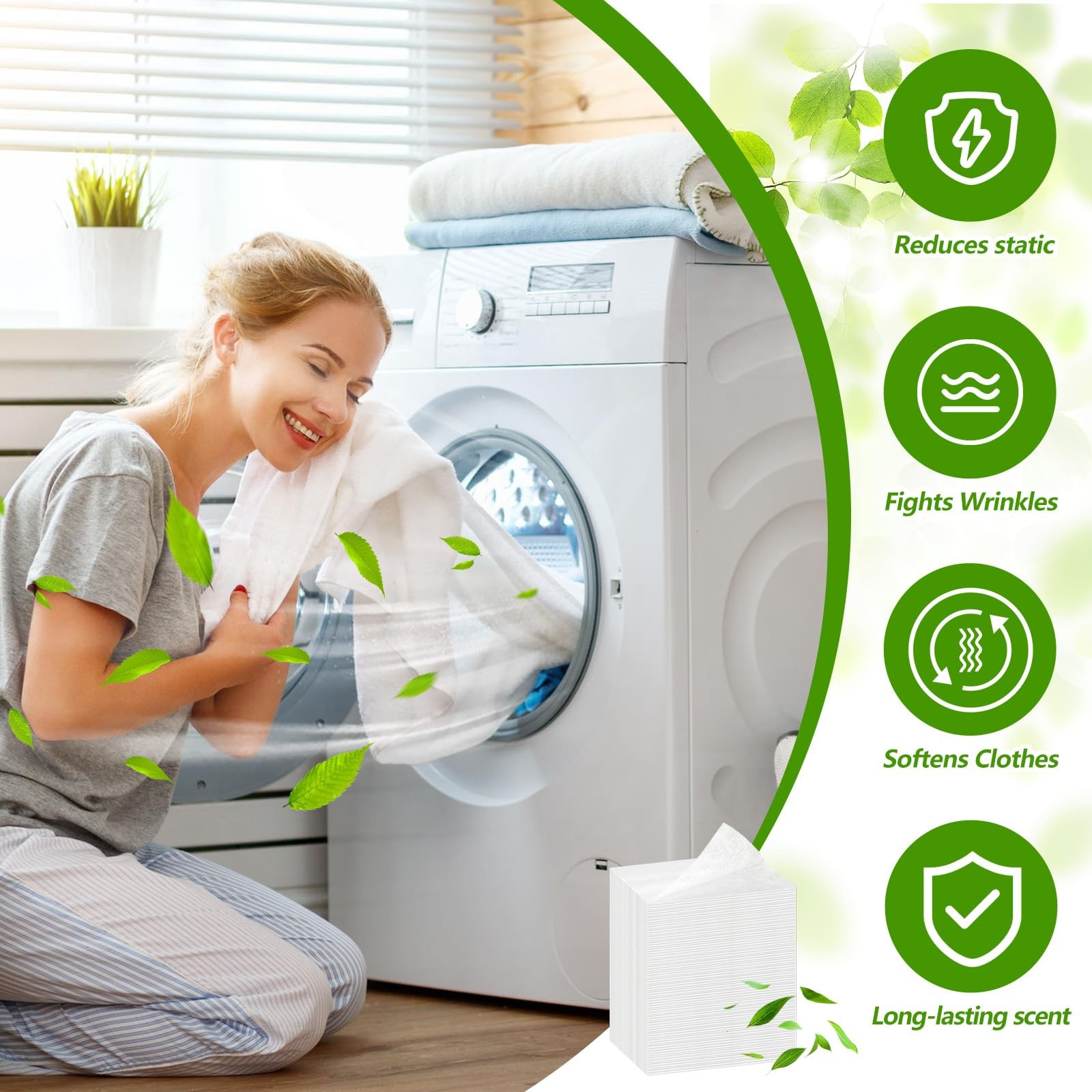 600 Count Dryer Sheets Bulk Fabric Softener Unscented Dryer Sheets Naturally …