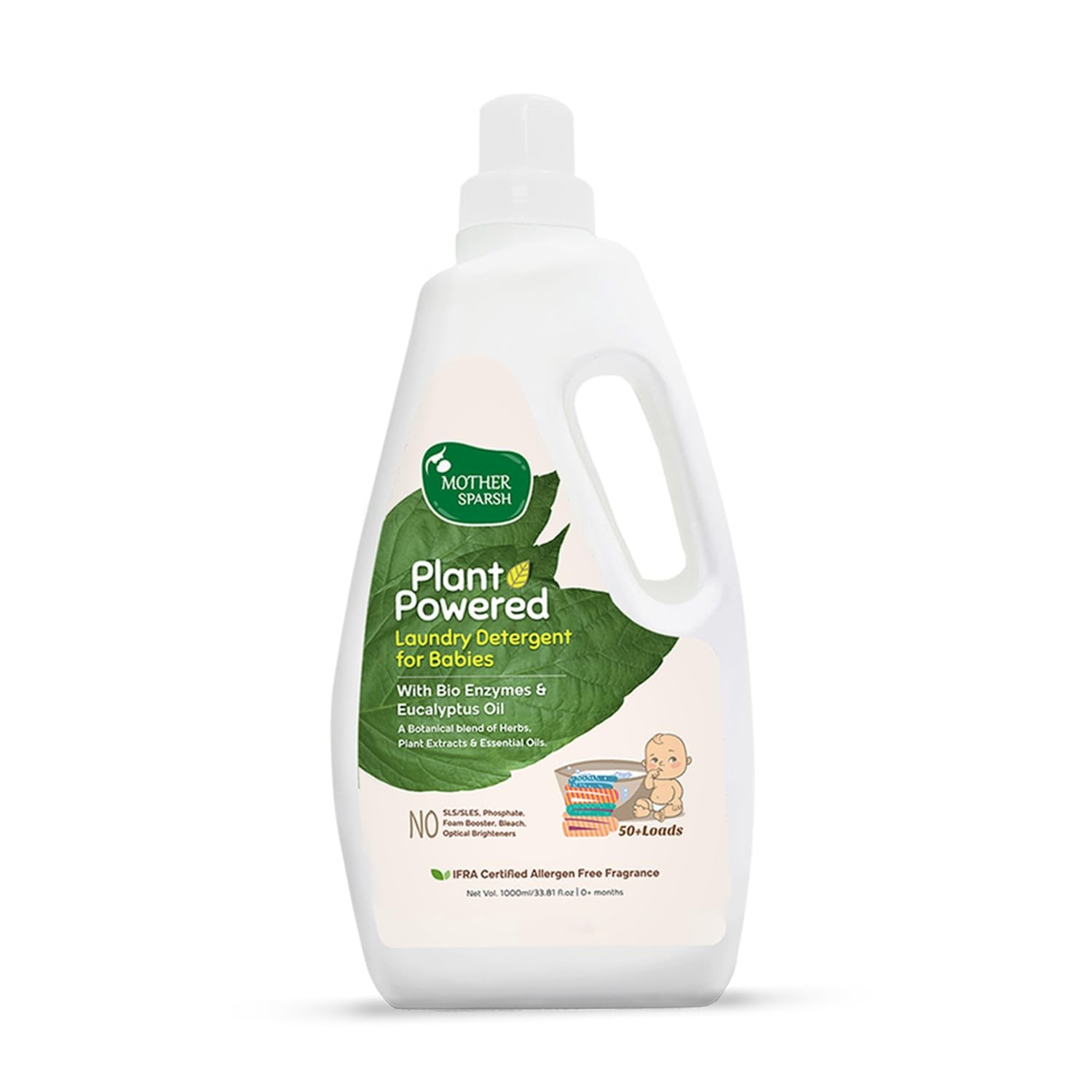 Plant Powered Laundry Detergent for Babies & Adults with Sensitive Skin 1L