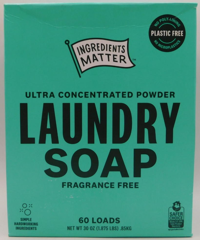 Ingredients Matter Ultra Concentrated Powder Laundry Soap 60 Loads, 30oz New