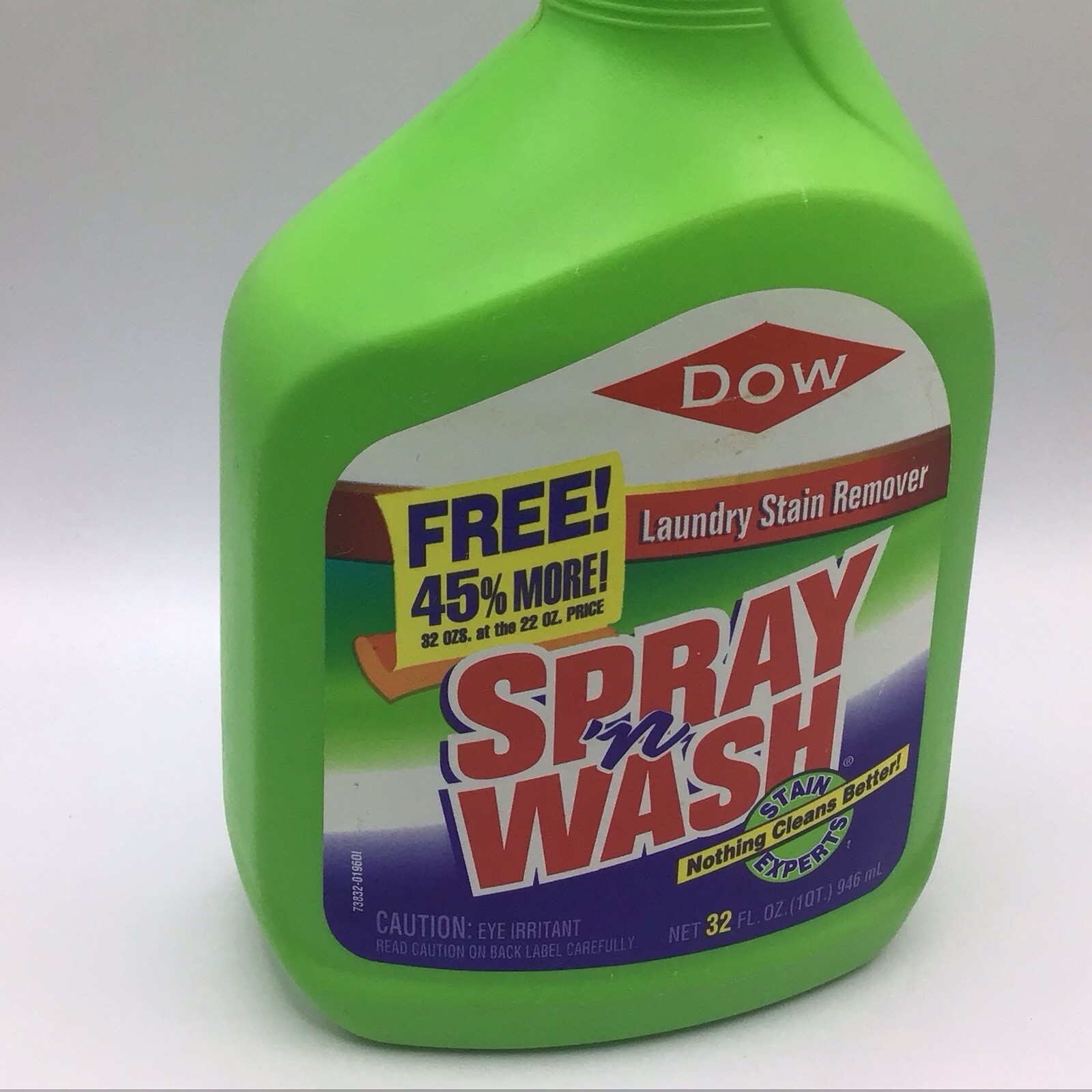 Vintage Dow Spray n Wash Laundry Stain Remover Spray 32 oz made In USA in 1994