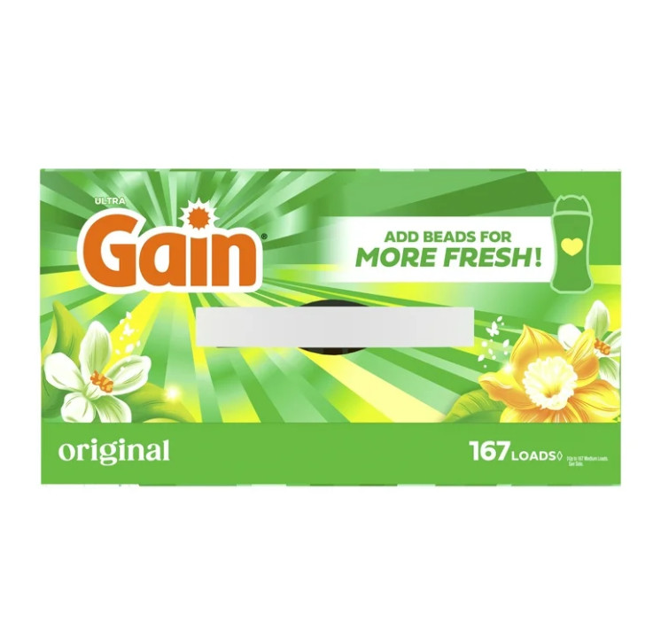 2 PACK Gain Powder Laundry Detergent, Original Scent, 154 oz, 167 Loads