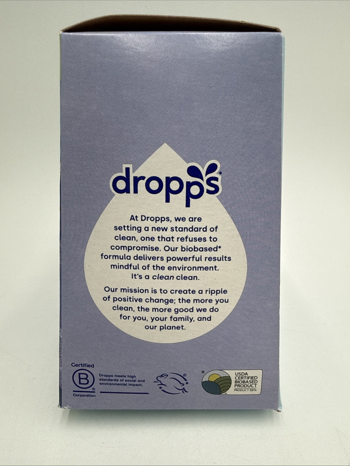 Dropps Odor & Stain Biobased Power Laundry Detergent 64 Count Lavender NEW