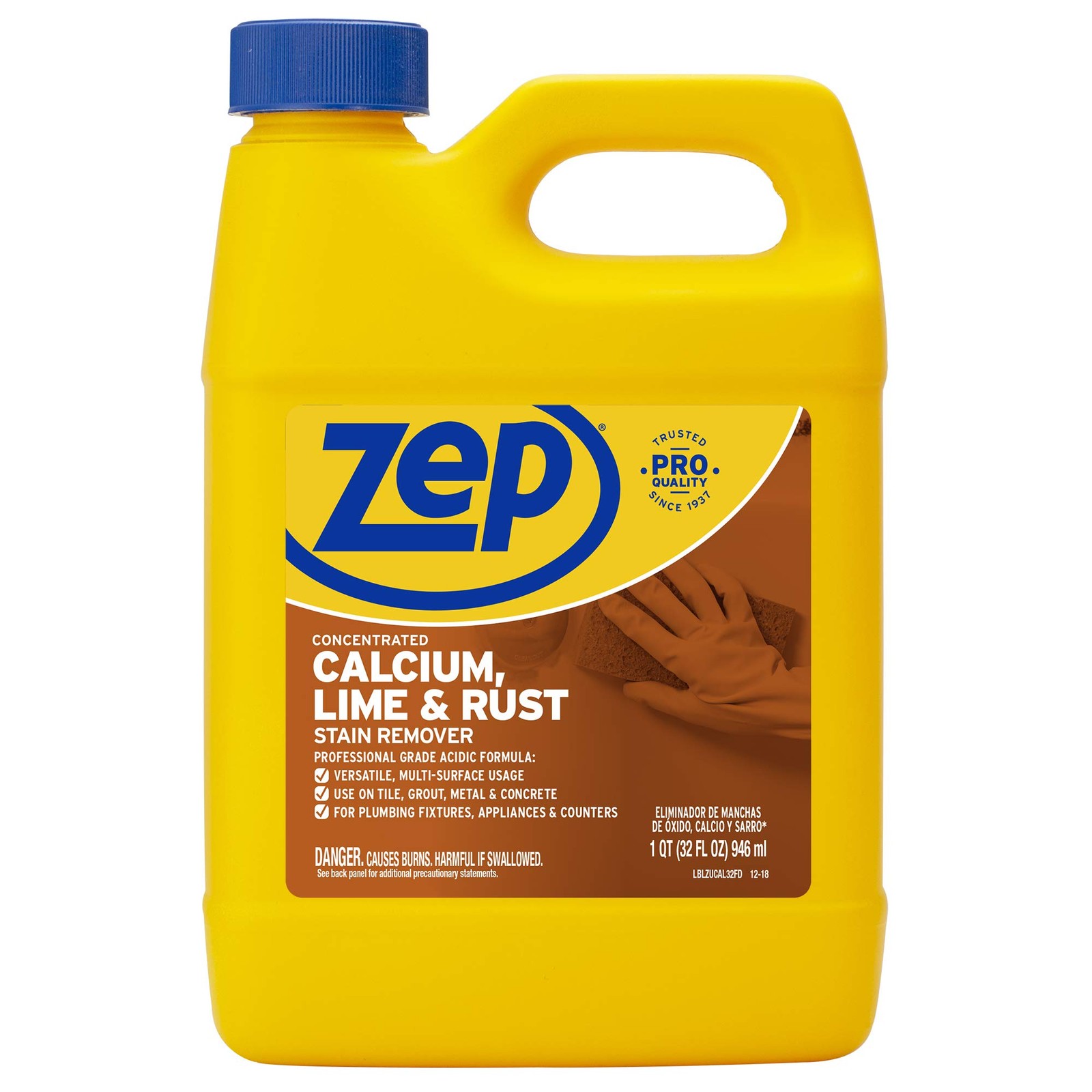 Enforcer ZUCAL32 32-Ounce Zep Calcium Lime 32 Fl Oz (Pack of 1), Light Yellow
