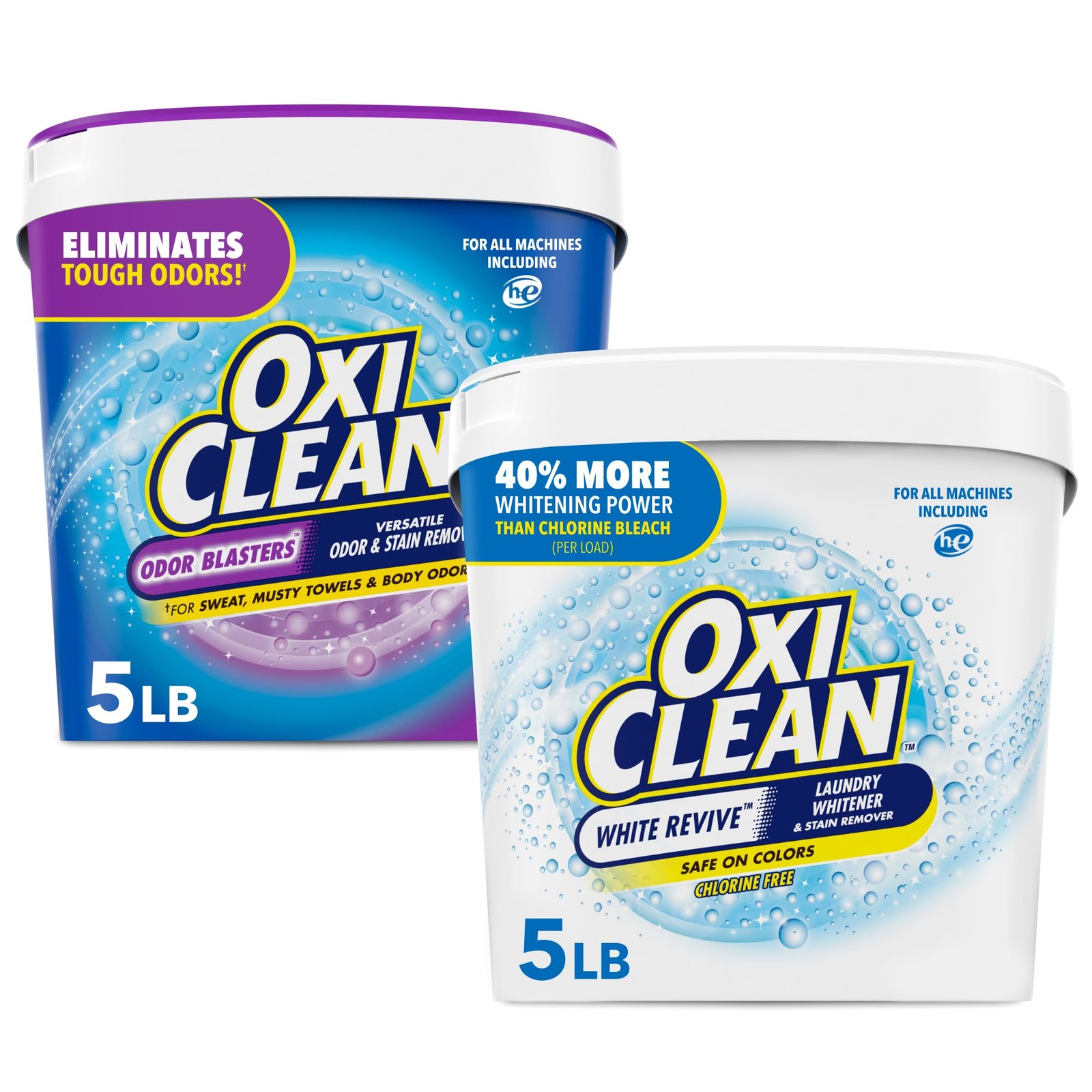 Bundle of OxiClean Odor Blasters Versatile and Stain Remover 5 lb + 5