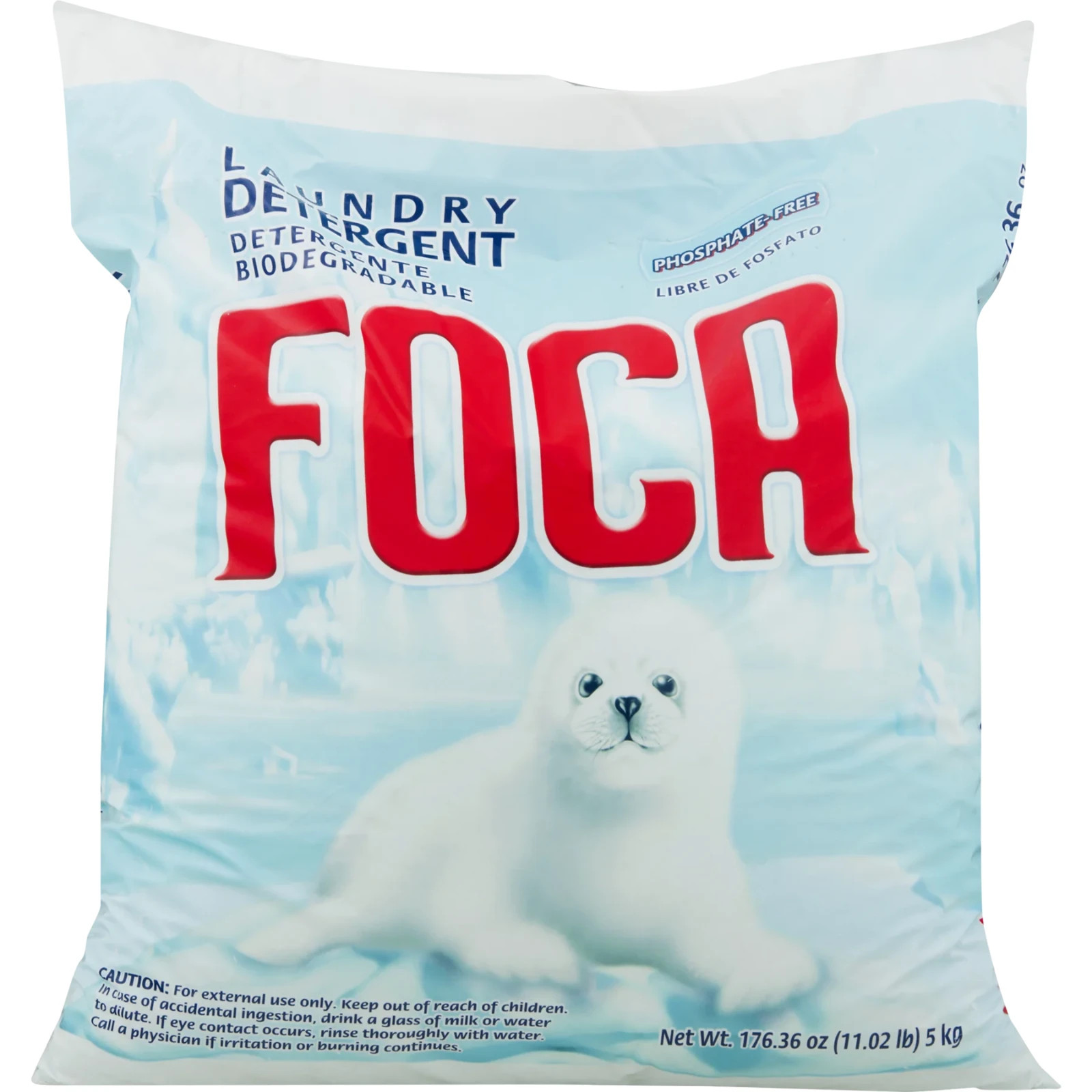 Foca Laundry Detergent, Powder Detergent with Anionic Surfactant, 176.36 oz