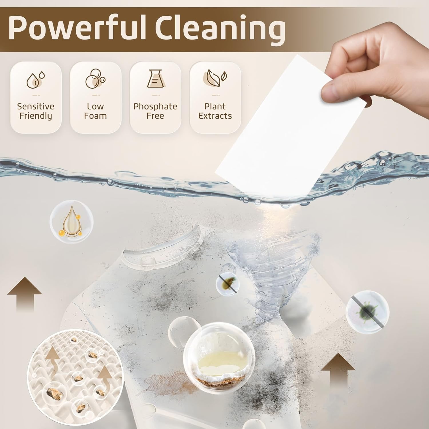 Concentrated Sandalwood Laundry Detergent Sheets – 160 Sheets, Travel Essential