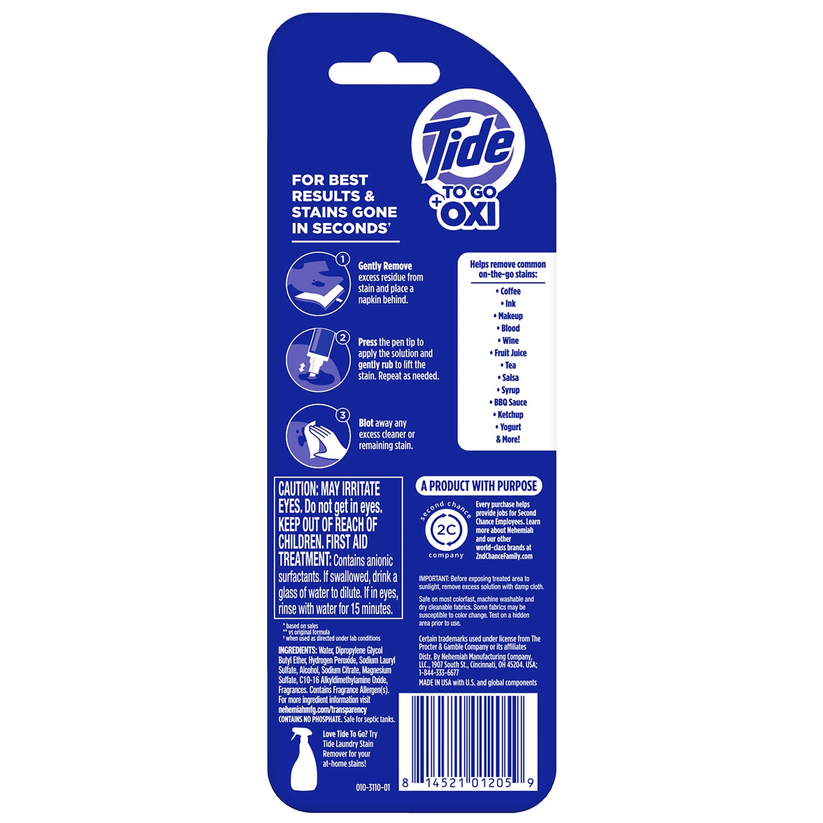 Tide Stain Remover for Clothes,Tide To Go Pen,Instant Spot Remover 1 Count
