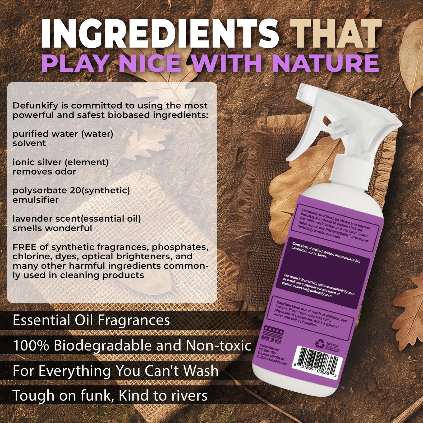 Fabric Freshener Spray, 32oz. ‘Lavender’ Odor Remover Spray. Shoe Deodorizer,…