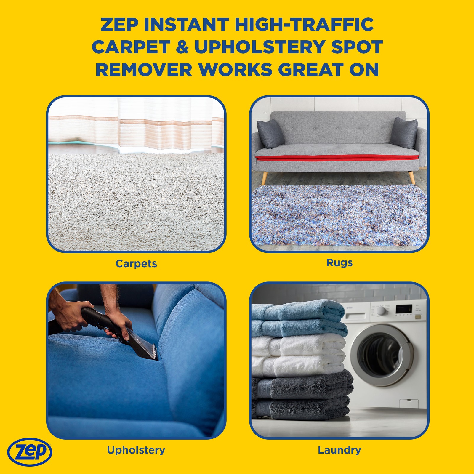 Zep Instant Carpet and Upholstery Spot Remover 19 oz (Case of 12) ZUSPOT19 – No
