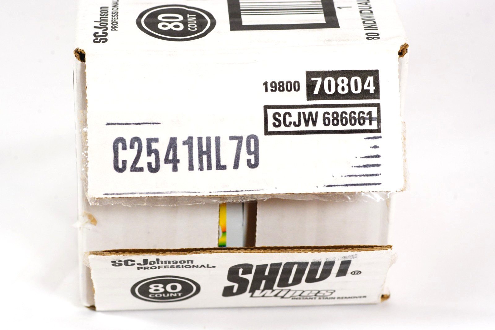 SHOUT Wipe & Go Stain Remover 80pcs One Wipe Packets SC Johnson 686661