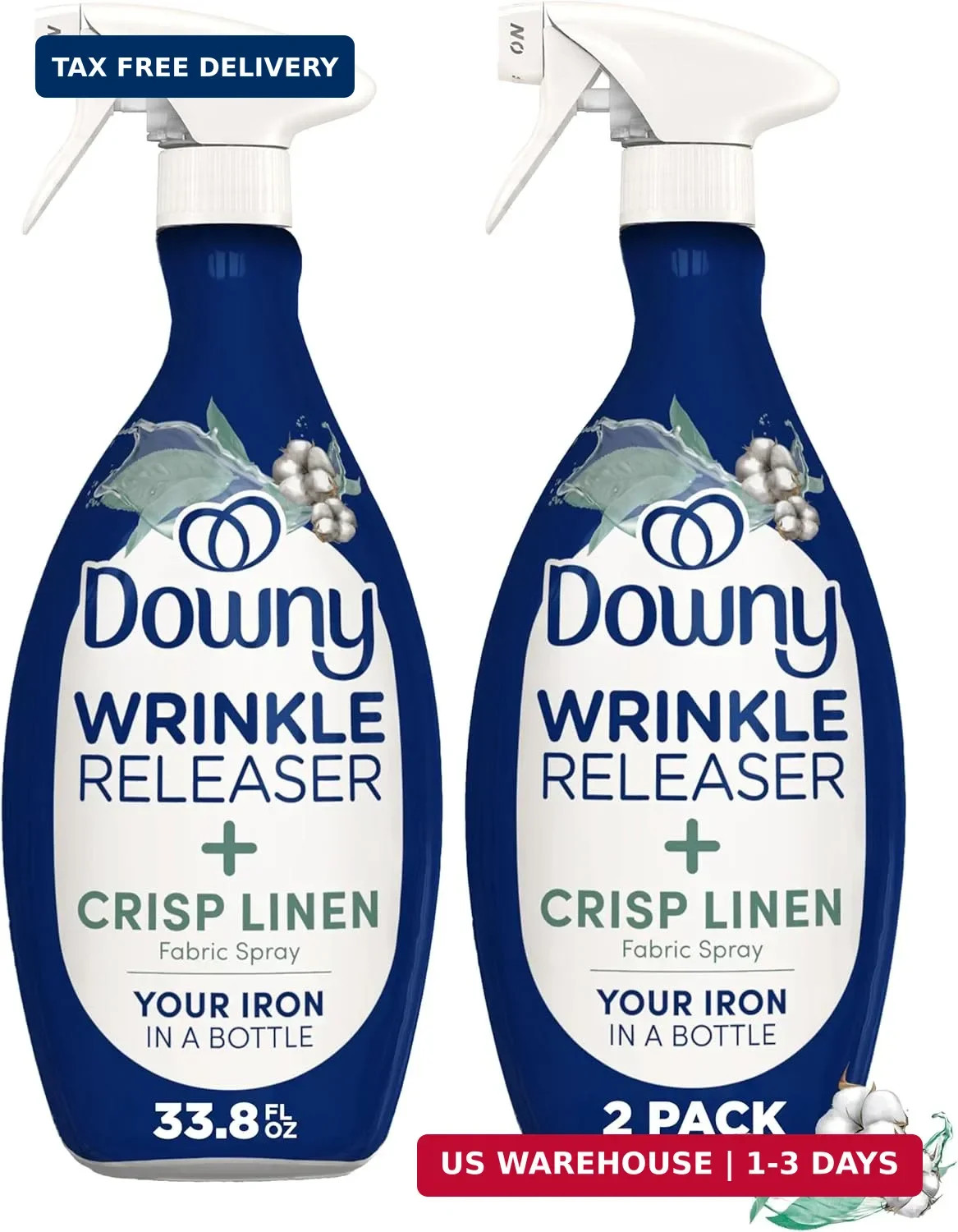 Downy Wrinkle Releaser Spray, All In One Formula, Removes Wrinkles, Static and O