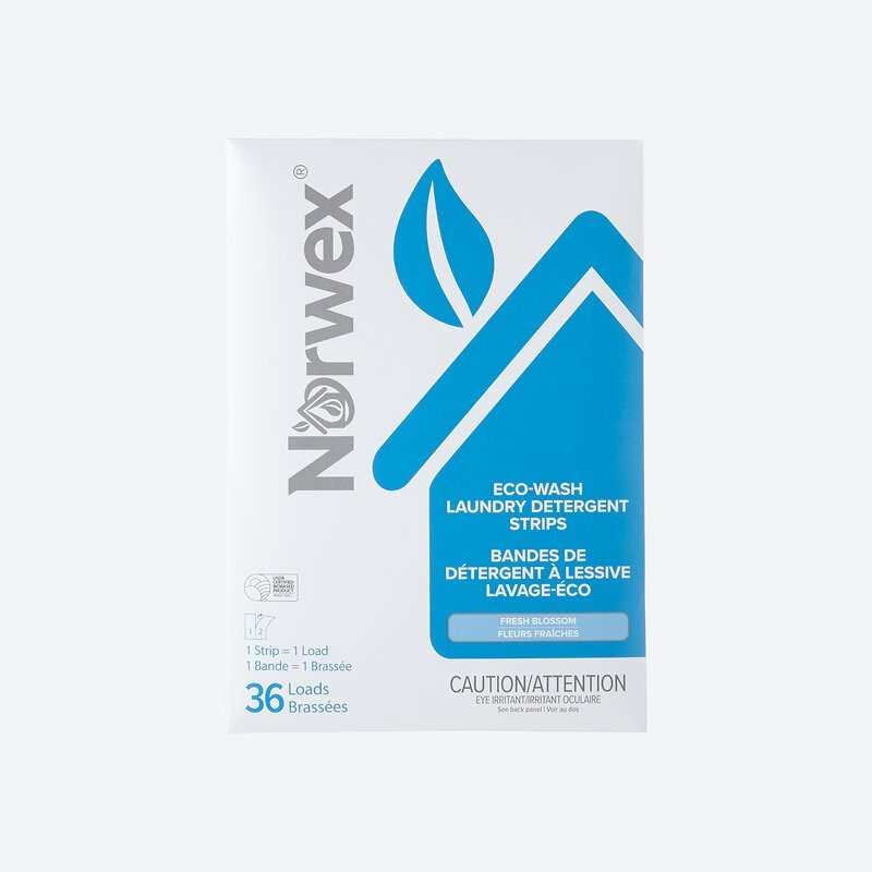 NEW Norwex Eco-Wash Laundry Detergent Strips 36-72 Loads Fresh Blossom