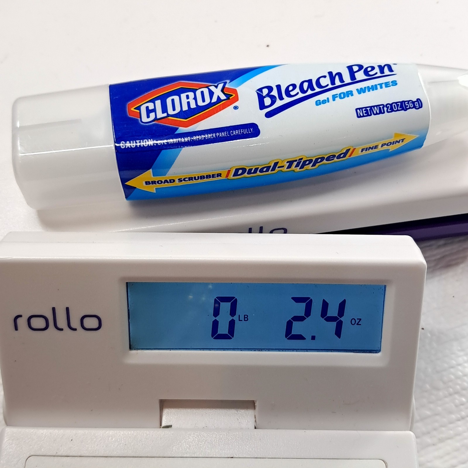 Clorox Bleach Pen Gel For Whites SET 2 Cleaner Dual Tipped Scrubber Fine Point
