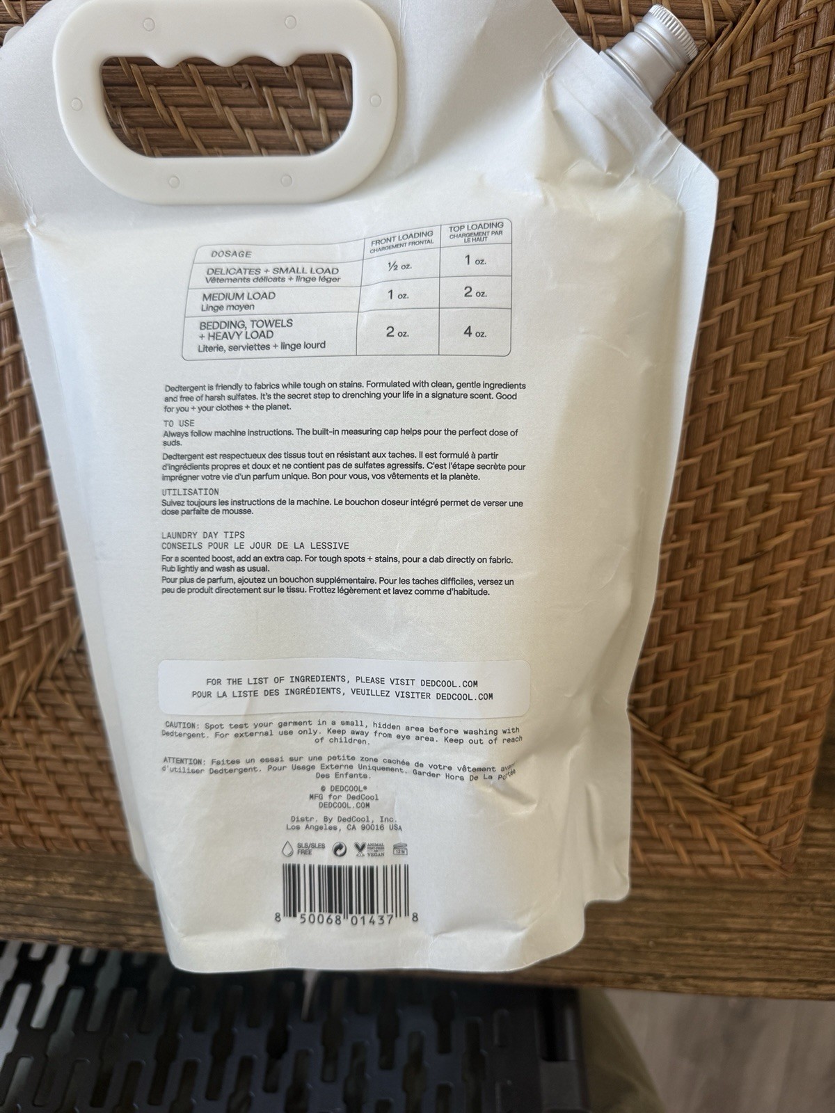 DedCool Dedtergent Liquid Laundry Detergent Refill Pouch 01 Taunt 64 fl oz