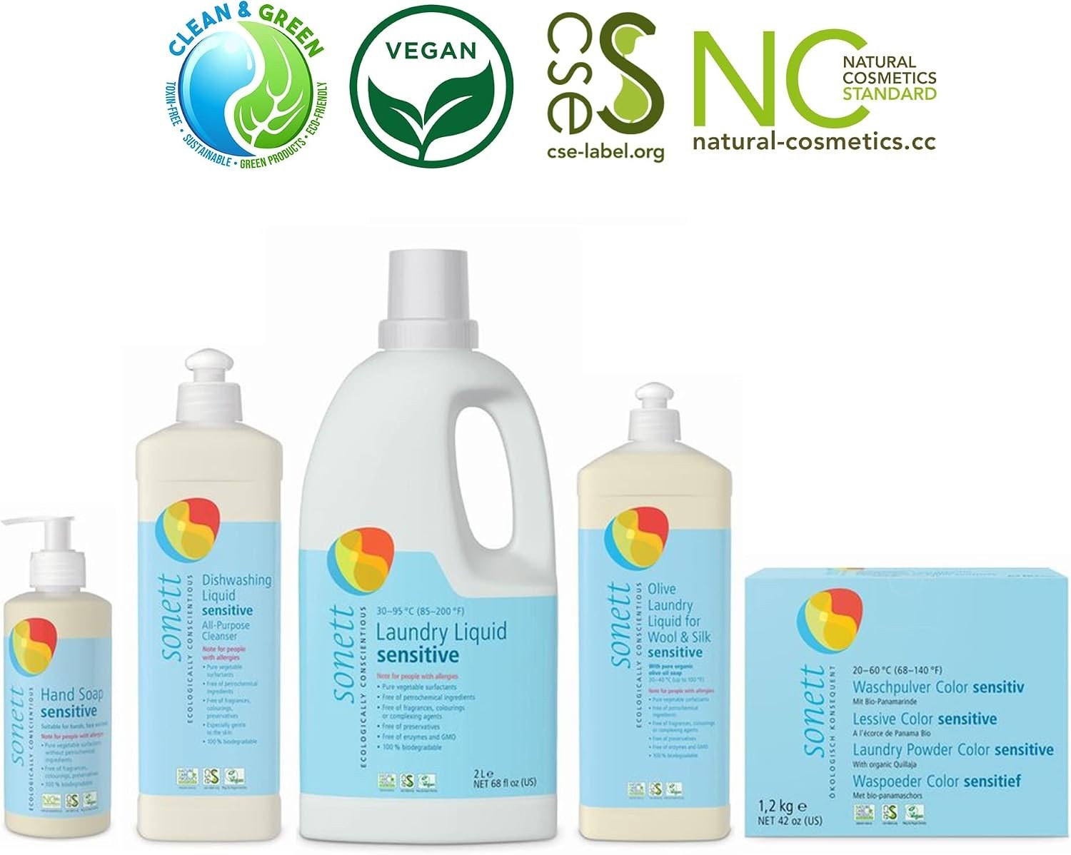 Organic Olive Laundry Liquid for Wool and Silk, Sensitive skin 34 oz/1L Sensi…