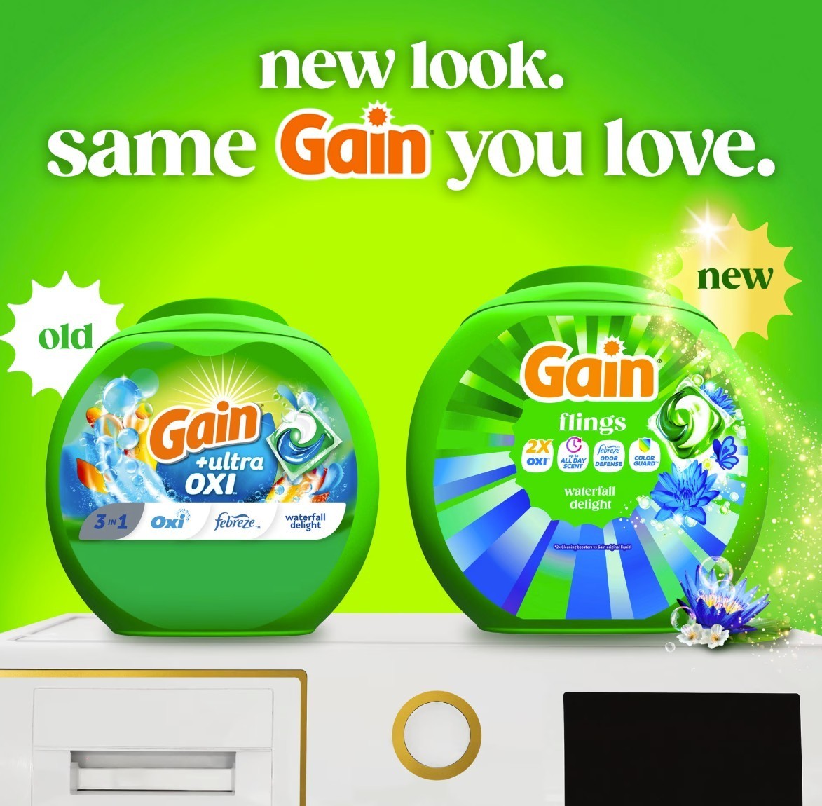 [FASH SALE] Gain Flings Laundry Detergent Pacs Waterfall Delight 60 Ct 2 Pack