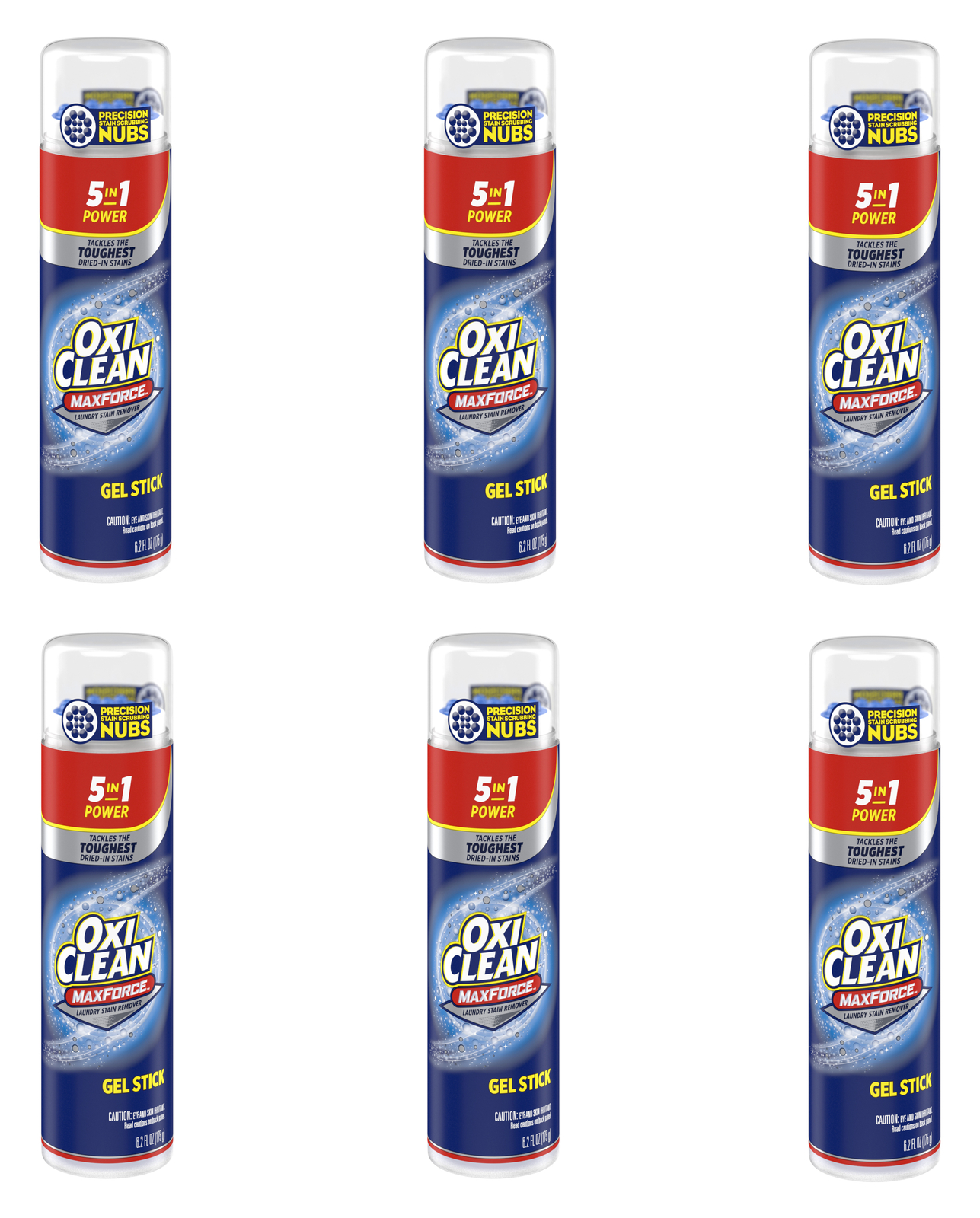 6 Pack Oxiclean Max Force Gel Stick 6.2 Ounce