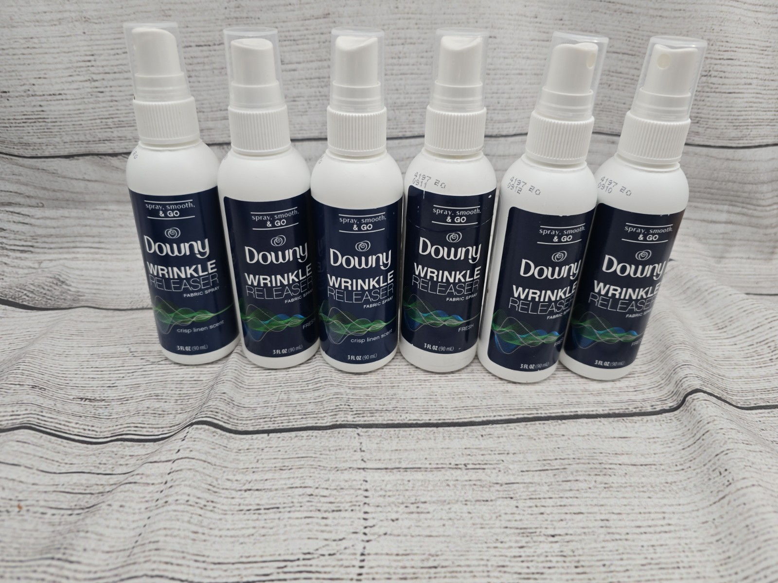 6 Downy Wrinkle Releaser & Refresher Fabric Spray Fresh Scent, Travel Size, 3oz