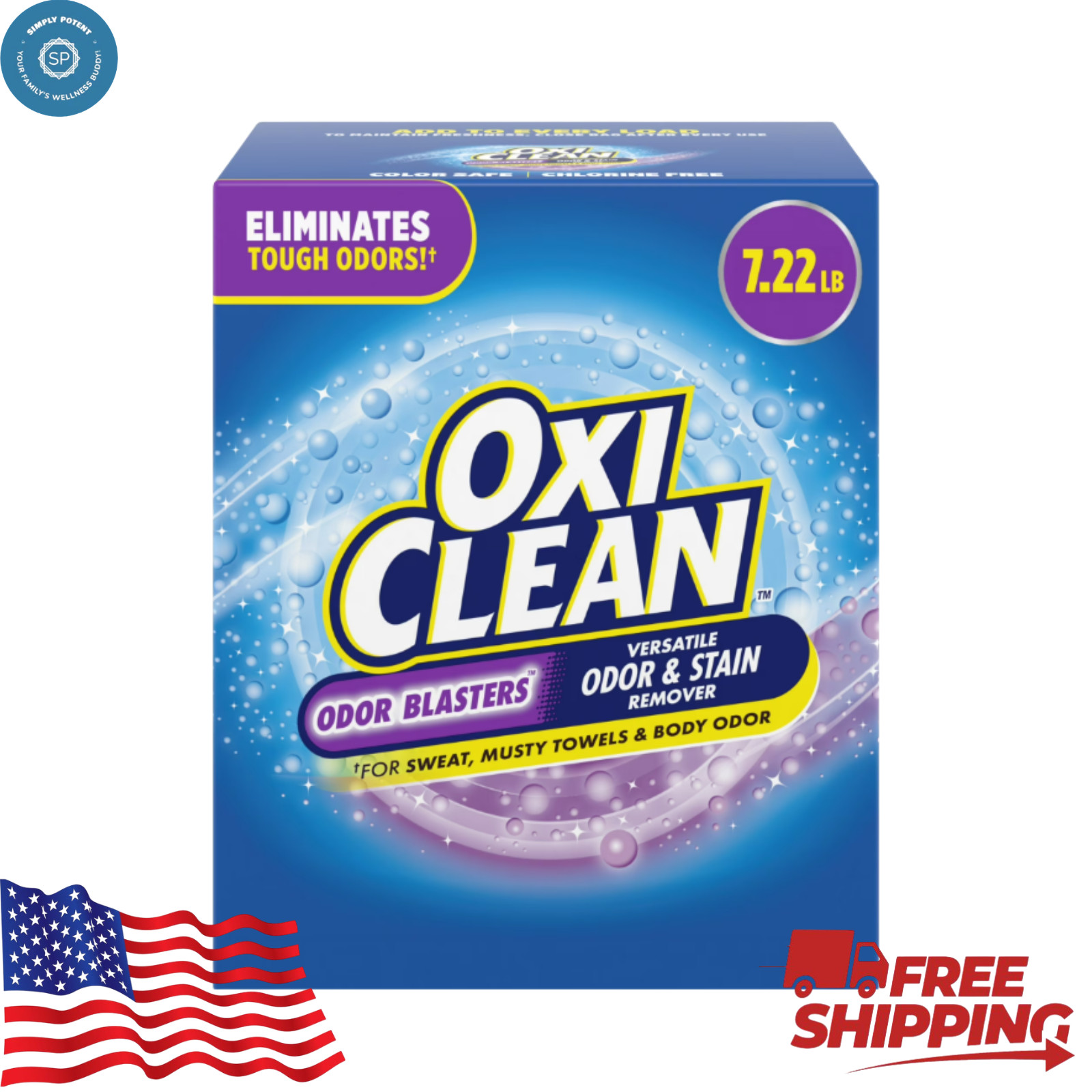 OxiClean Odor Blasters Versatile Odor and Stain Remover Powder, 7.22 lb
