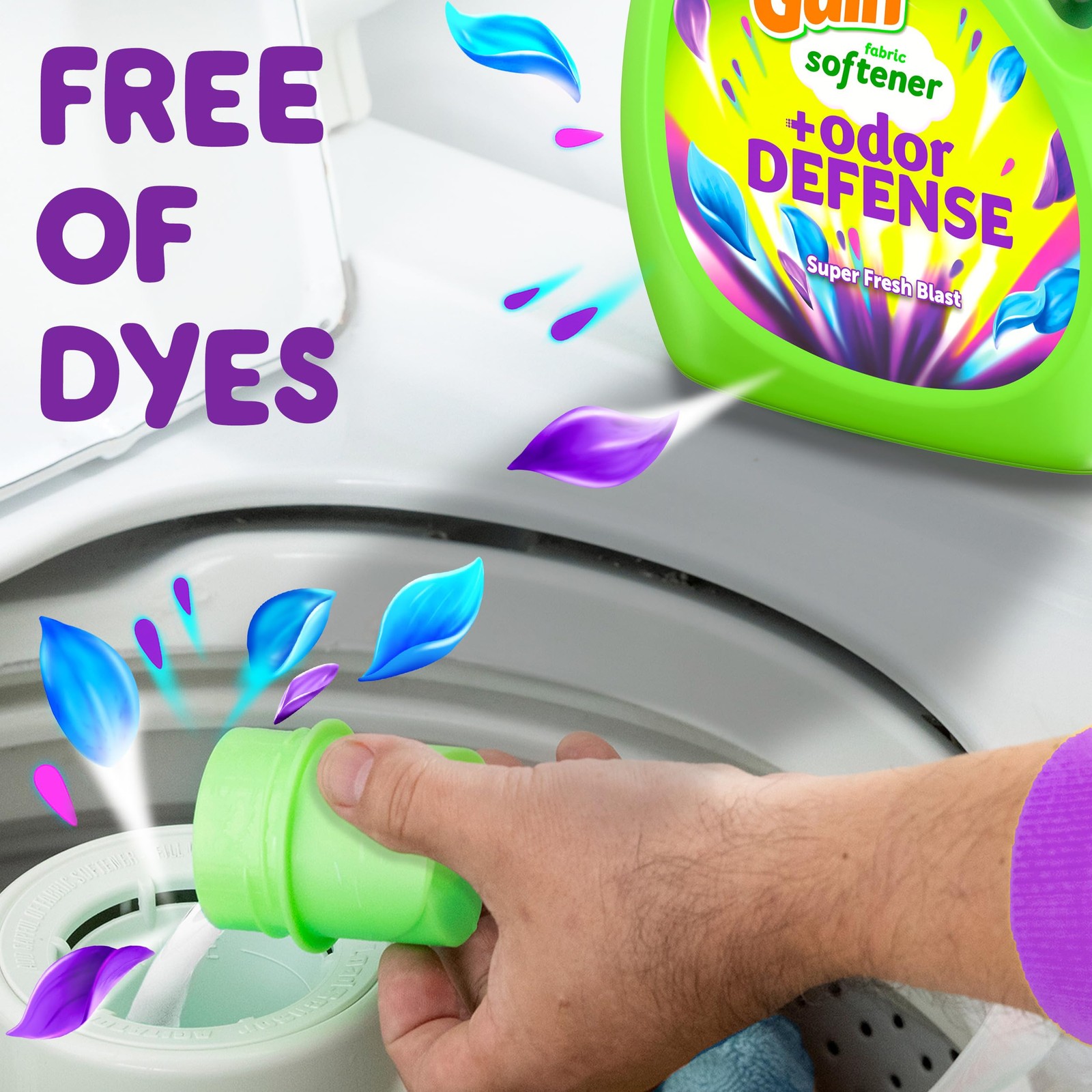 Gain Super Fresh Blast Liquid Odor Defense Fabric Softener, 140 FL OZ 190 Load,