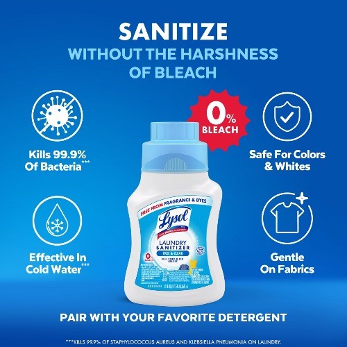 Lysol Laundry Sanitizer Free & Clear