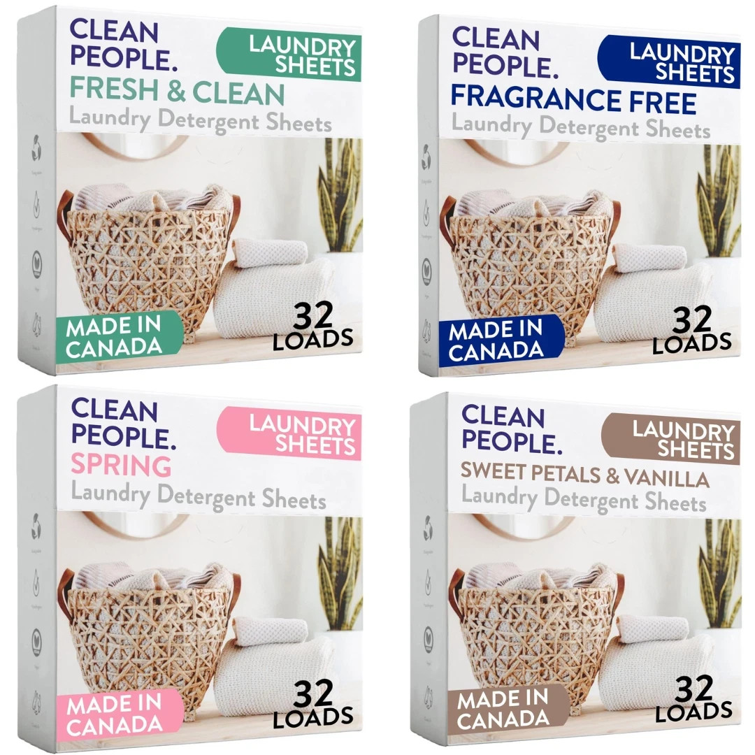 Clean People Laundry Detergent Sheets – Recyclable Packaging, Hypoallergenic, St