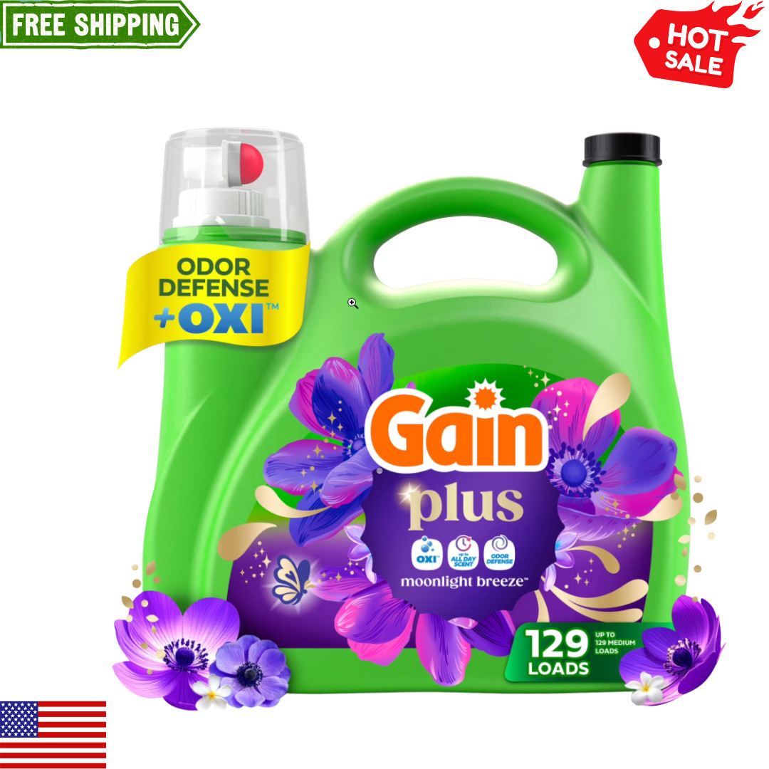 Gain Plus OXI Liquid Laundry Detergent Moonlight Breeze 170 fl oz