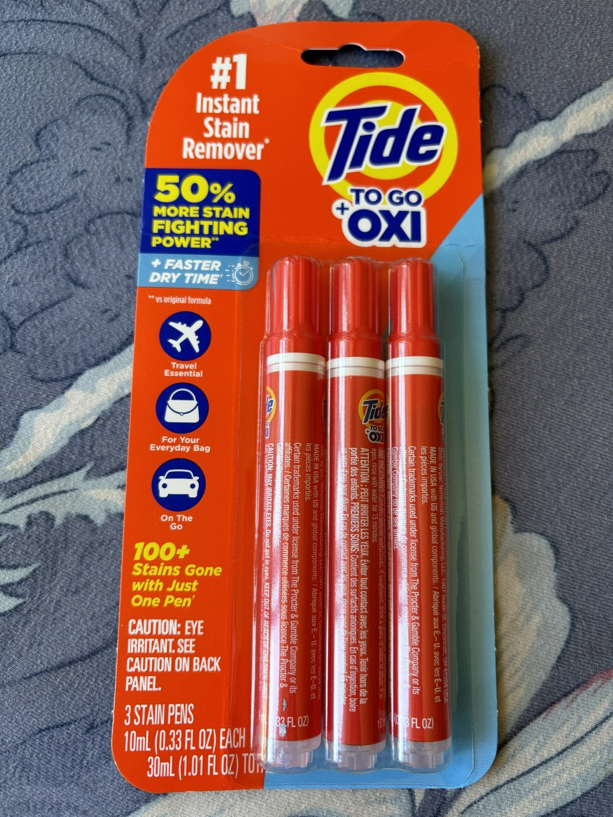 Tide To Go #1 Instant Stain Remover Pen, 3 Pens, 10ml Each