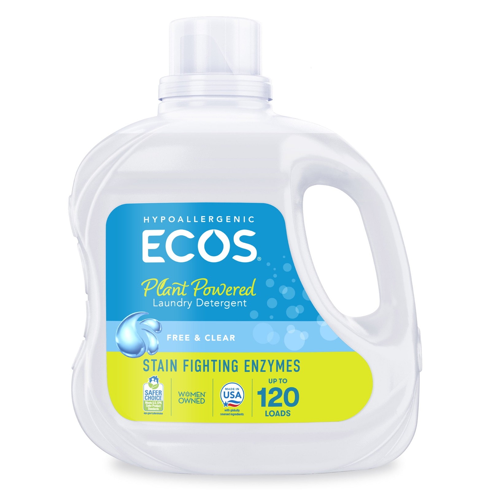 Liquid Laundry Detergent with Stain-Fighting Enzymes, 120 Loads, 110oz