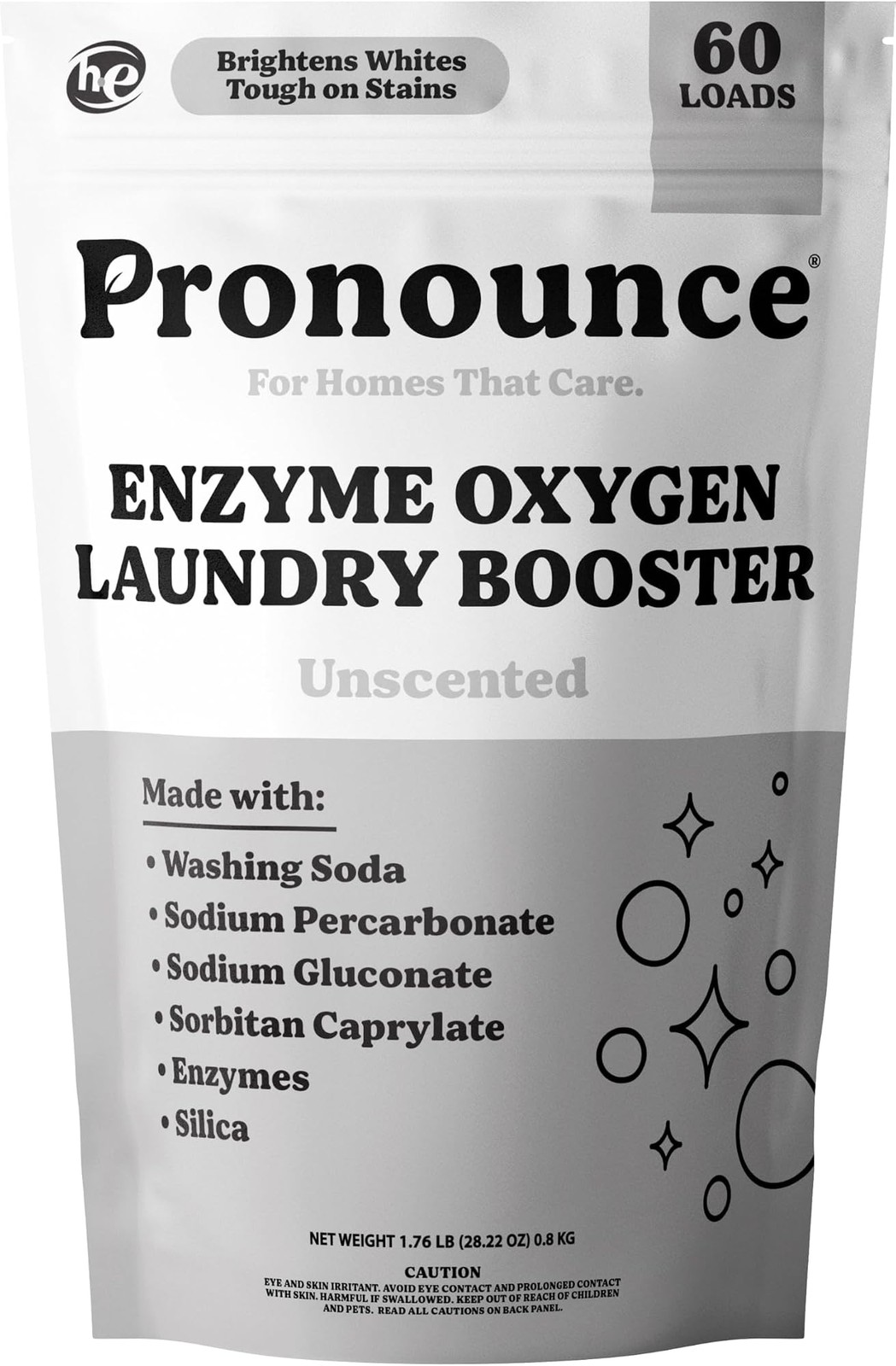 Pronounce Enzyme Oxygen Laundry Booster – Brightens White & Tough on Stains, …