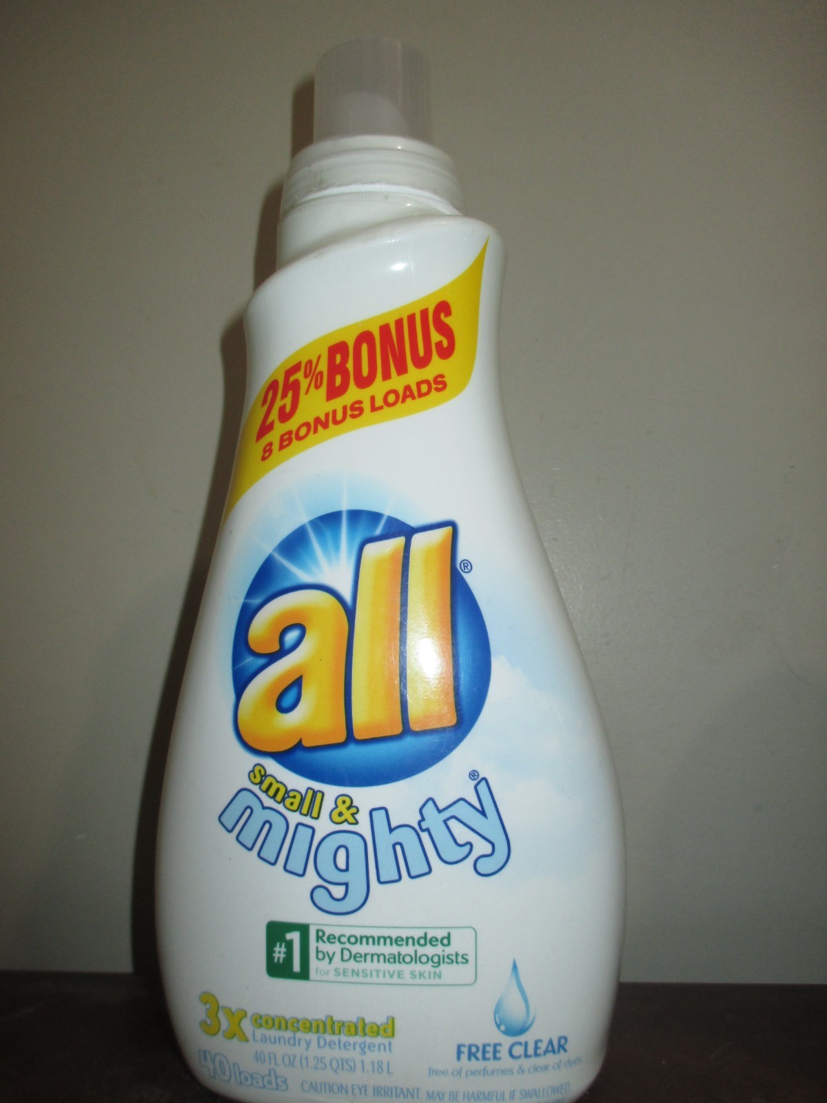 ALL Stainlifters Small & Mighty Laundry Detergent Free & Clear, Loads, 40 oz