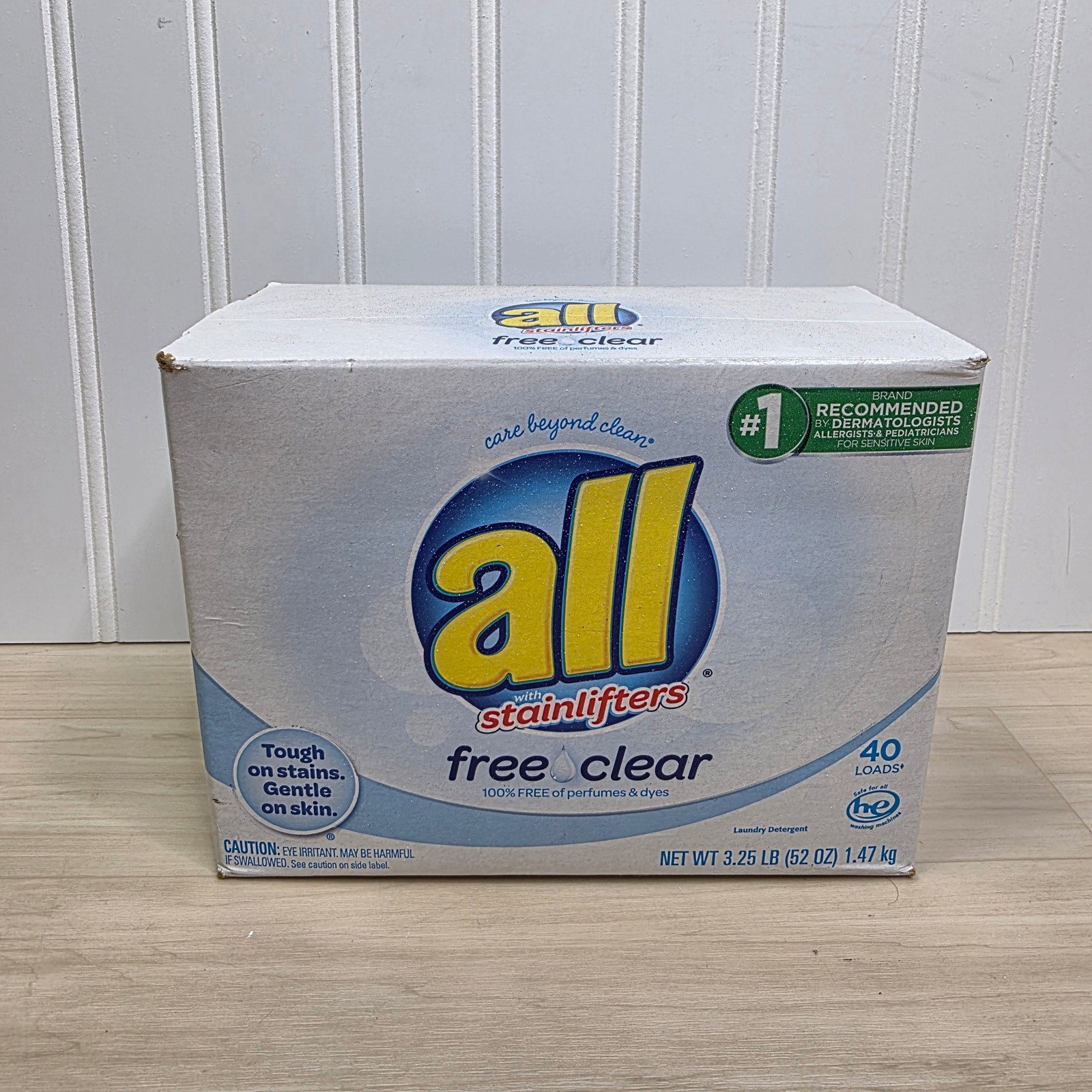 All Free Clear Powder Laundry Detergent Stainlifters 40 Loads 52 oz HE Safe