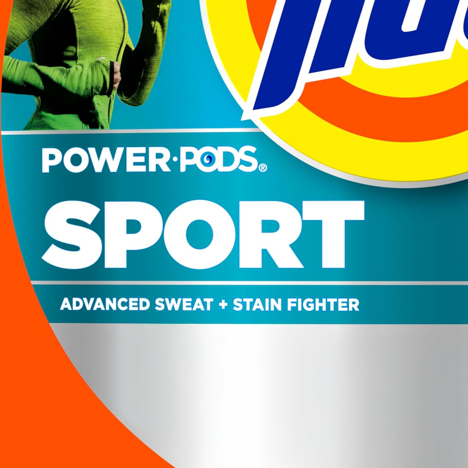 Power Pods Sport Laundry Detergent Pacs, 63 Count, Advanced Sweat + Stain Fig…