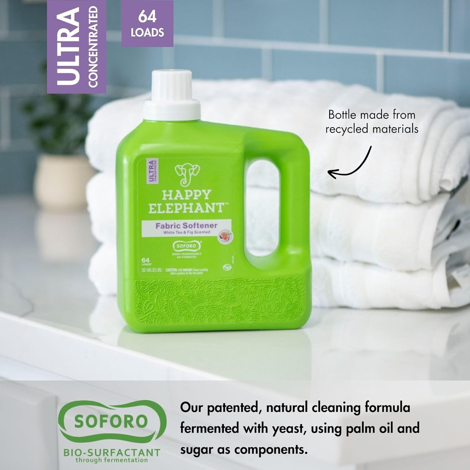 Gentle Liquid Laundry Softener – Fresh White Tea and Fig for Luxurious Softness
