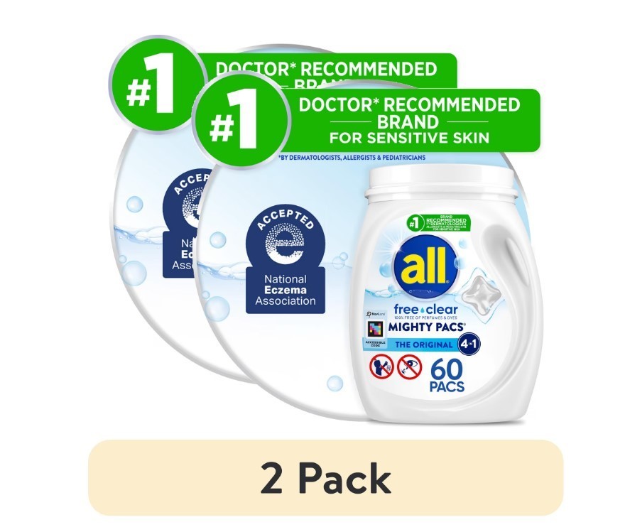 [BIG SALE] all Free Clear Mighty Pacs, 60 Count – 2 PACK