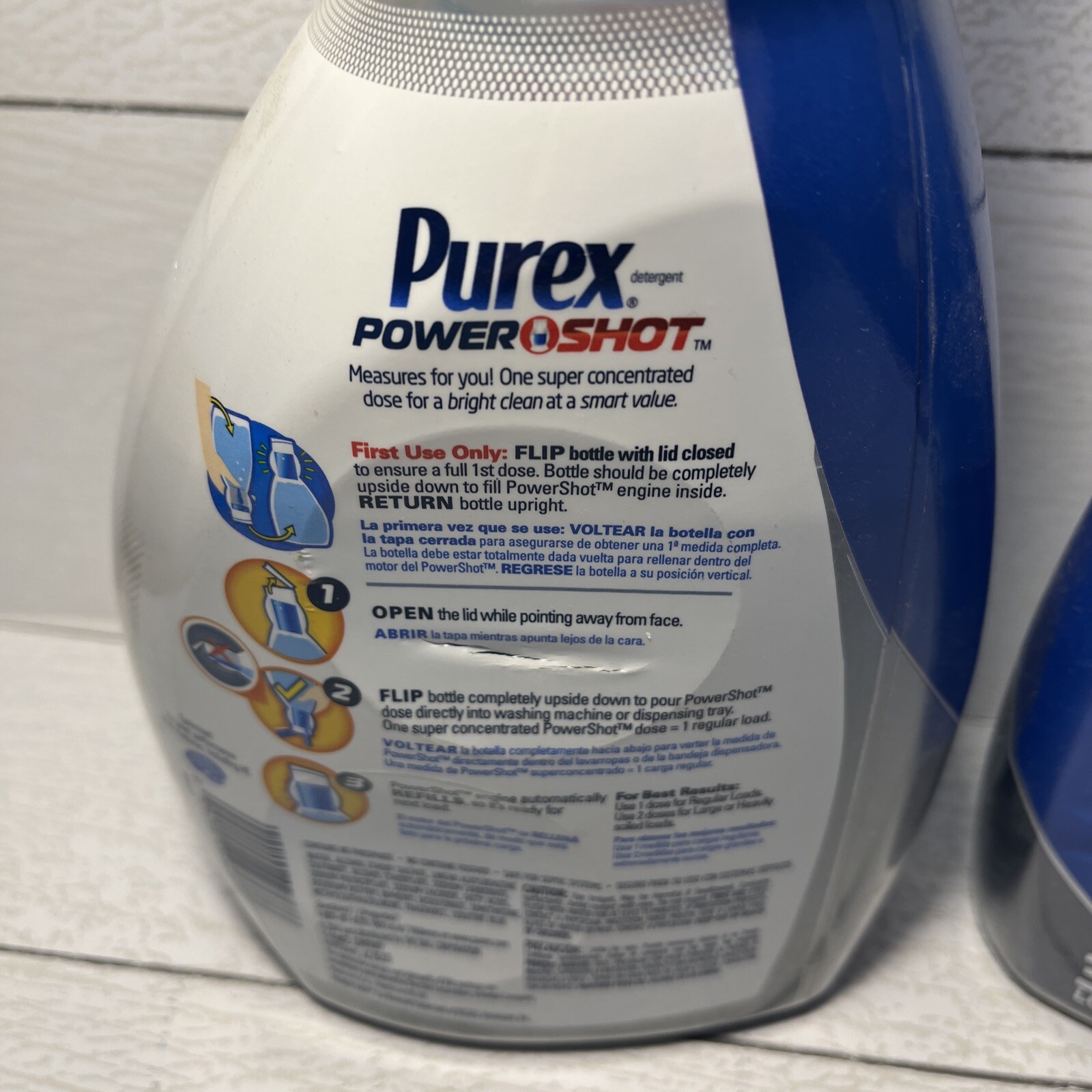 2x Purex Power Shot Detergent Super Concentrated 30 loads Mountain breeze 30 oz
