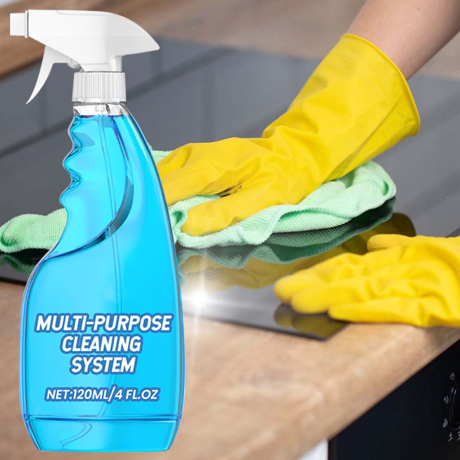 3/Kitchen Cabinet Steel Utensils Cleaning Spray All Purpose Cleaner Splash Spray